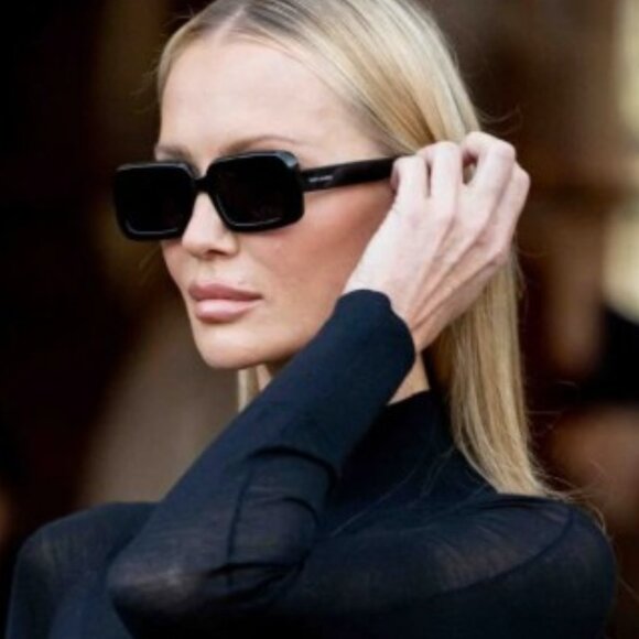 Saint Laurent SL534 SUNRISE 012 Sunglasses Havana Rectangle Frame, Brown Lenses - Picture 2 of 11